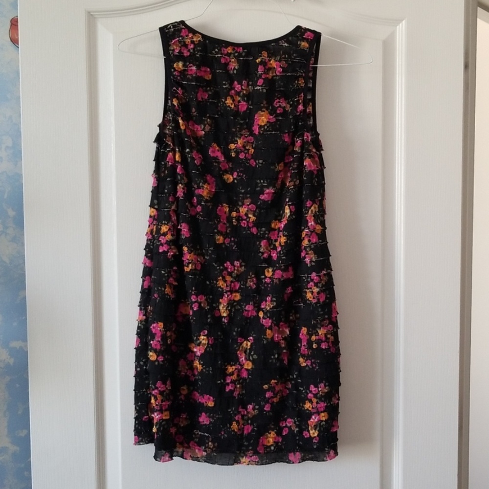 FREE PEOPLE BLACK FLORAL RUFFLE TIER DRESS - Picture 4 of 4
